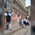 Під КМДА у день народження Кличка протестували проти підвищення тарифів на проїзд у Києві