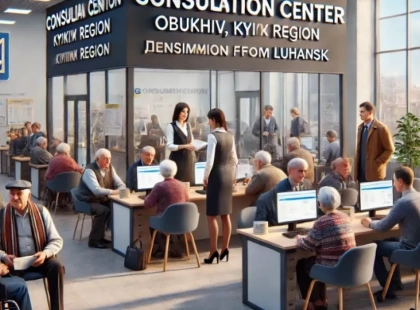 Переселенці Луганщини можуть отримати пенсійні консультації в Обухові