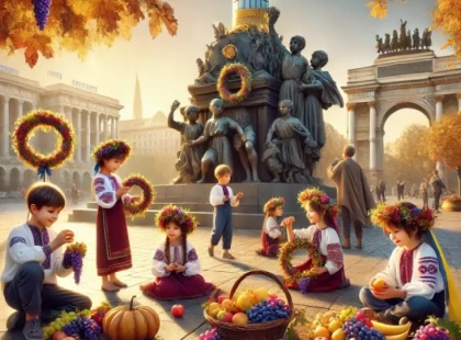 Осіннє рівнодення на Поштовій площі: малюки святкують врожай