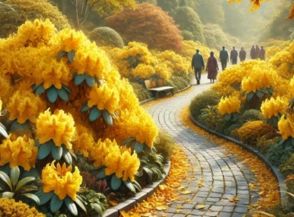 Рідкісне осіннє диво: рододендрон вдруге зацвів у Києві