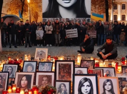Колеги вшанували пам'ять журналістки Вікторії Рощиної на Майдані