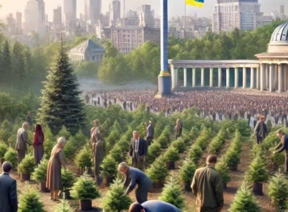 У Києві висадили клени на честь загиблих воїнів-музикантів