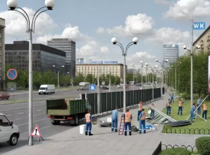 У Києві біля метро "Осокорки" демонтують незаконну рекламу: деталі