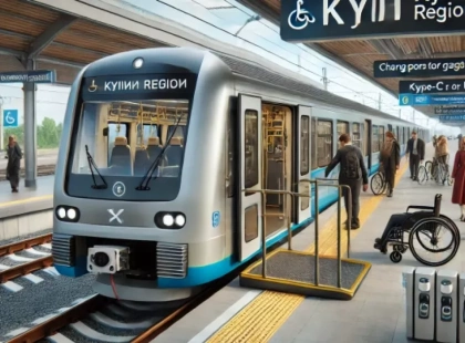 Новий інклюзивний електропоїзд із зарядками запустять на Київщині
