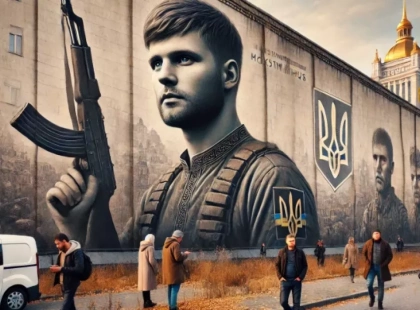 На Троєщині відкрили мурал на честь загиблого бійця «Азова»