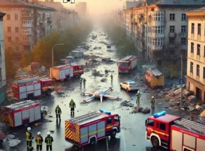 Ліквідація наслідків нічної атаки дронів у Києві