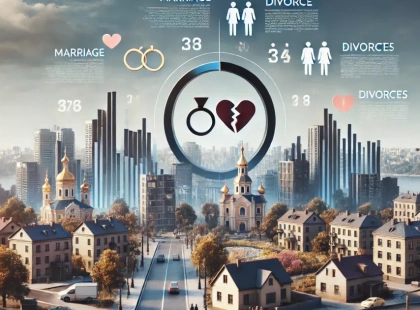 Київ лідирує за кількістю шлюбів та розлучень у 2024 році