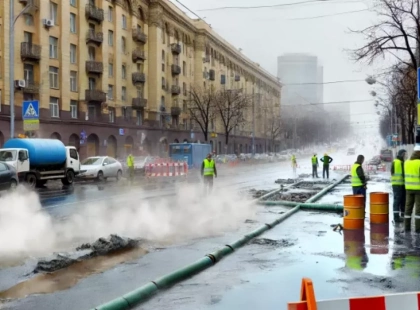 Масштабний прорив труби в Києві сьогодні: затоплення гарячою водою на Діловій