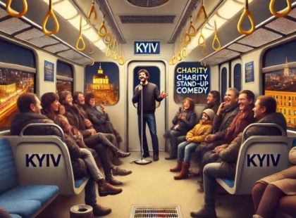 Благодійний стендап у київській електричці: допоможіть ЗСУ з усмішкою