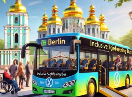 Київ отримав інклюзивний автобус для екскурсій від Берліна