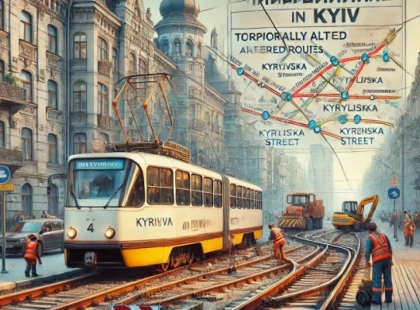 Зміна маршрутів трамваїв у Києві з 2 до 16 грудня: детальна схема