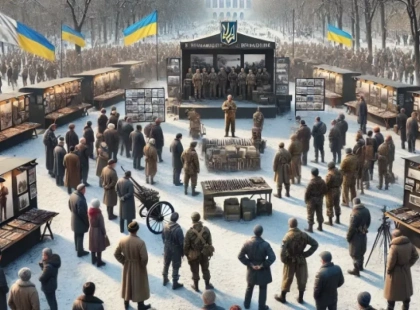 Виставка про героїзм 5 штурмової бригади у парку Шевченка