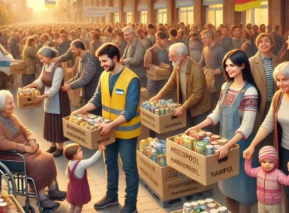 Продуктові набори для ВПО з Маріуполя у Києві: початок видачі 18 грудня