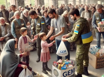 Переселенці з Луганщини у Києві отримали допомогу від GEM та HGBF