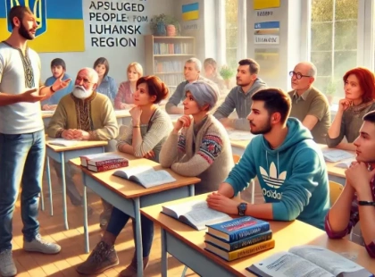 У Києві тривають заняття мовного клубу для переселенців з Луганщини