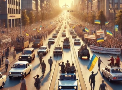 У Києві відбулась мирна акція та автопробіг на підтримку захисників ЧАЕС