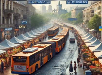 Як зміниться рух автобусів у Києві через ярмарки 21 і 24 січня