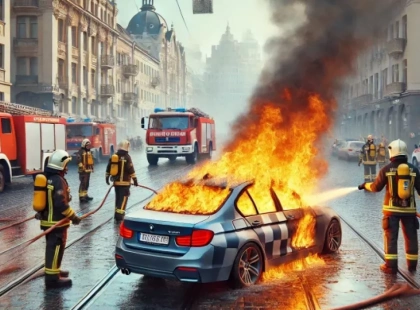 BMW загорівся на Солом’янці: причини та подробиці пожежі