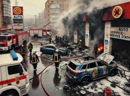 СТО спалахнула у Голосіївському районі: Пожежа на техобслуговуванні автомобілів