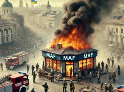 Пожежа в Києві: загорівся МАФ у центрі міста