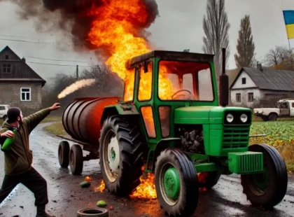 Чоловік підпалив трактор газової служби на Київщині через борги