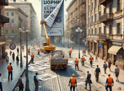 Київ очищається від незаконної реклами: де будуть прибирати цього тижня?