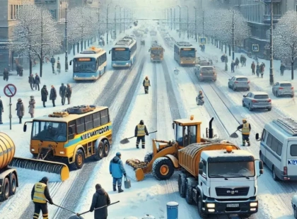 У Києві розпочали захист доріг і тротуарів від льоду: заходи безпеки