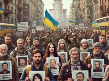 Акція на Подолі: Родичі цивільних полонених закликають до повернення