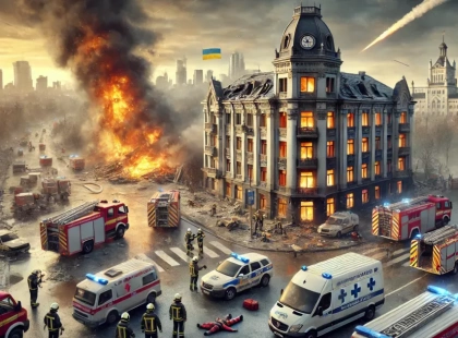 Наслідки російської балістичної атаки в Києві: 1 загиблий, 4 постраждалих