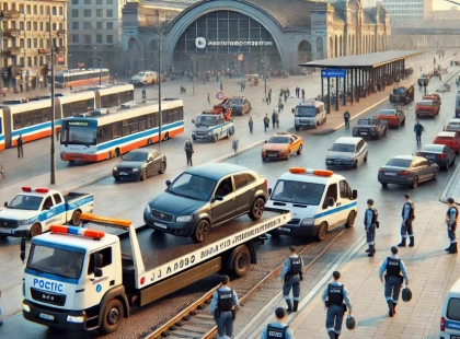 Автівки, припарковані біля Центрального вокзалу, забрали на штрафмайданчик