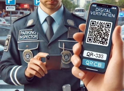 Кияни можуть перевірити посвідчення інспектора з паркування за QR-кодом