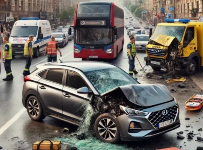 Жахлива аварія в Києві: п'яний водій спричинив потрійну ДТП
