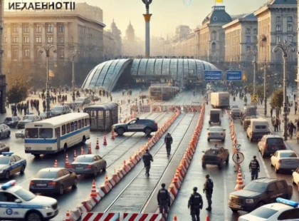 Київ 24 лютого: обмеження руху транспорту та вхід до метро "Майдан Незалежності"