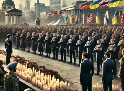 Лідери світу вшанували загиблих героїв України на третю річницю війни