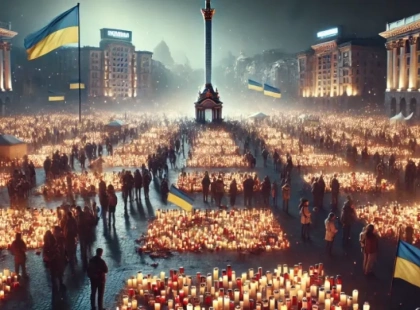 Київ вшанував Героїв України: на Майдані Незалежності запалили свічки