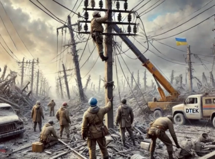 ДТЕК відновлює енергетичні мережі Київщини після атак росіян: понад 60% мереж відновлено