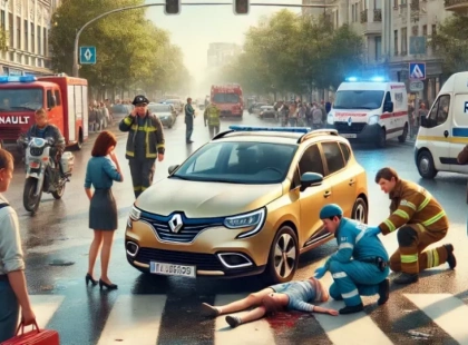 У Києві авто наїхало на 8-річну дівчинку, що раптово вибігла на дорогу