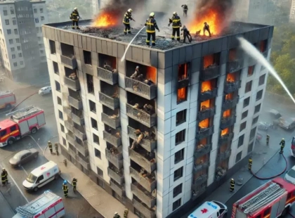 Пожежа у Святошинському районі Києва: під час гасіння виявлено потерпілого