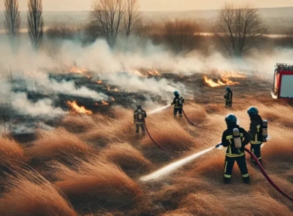 Пожежники Київщини ліквідували понад 40 загорянь сухостою в останній день зими