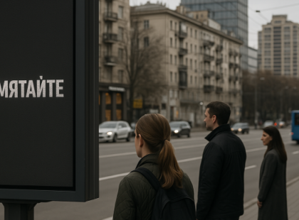 Хвилина мовчання у Києві: сповіщення з 1 квітня транслюватимуть на білбордах