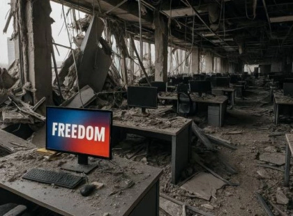 Російська ракета зруйнувала ньюзрум телеканалу Freedom у Києві