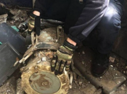 У Броварах виявили бойову частину безпілотника "Герань-2" після повітряної атаки