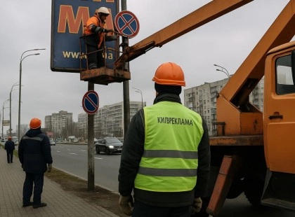 У Києві прибирають незаконну рекламу: де саме і чому