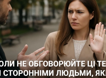 Ніколи не обговорюйте ці теми зі сторонніми людьми, якщо хочете бути щасливими