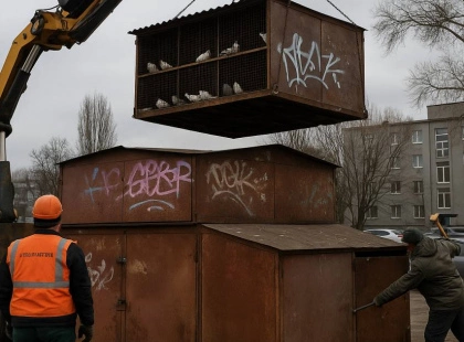 У Києві демонтували «триповерховий голуб’ятник» з гаражів