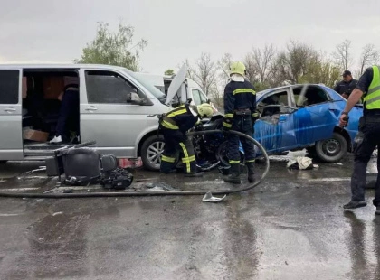 Серйозна ДТП під Борисполем: згоріли два авто, троє постраждалих