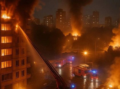Пекельна ніч у Києві: ракети, пожежі й десятки постраждалих
