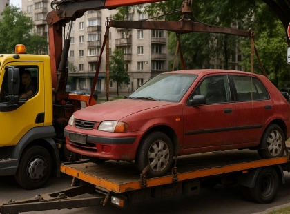 У Подільському районі Києва прибрали 33 покинуті автомобілі в рамках міської програми безпеки