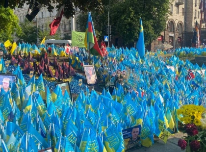 На Майдані Незалежності вшанували загиблих Захисників у День Незалежності