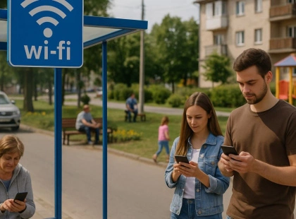 Безоплатний Wi-Fi у Бородянці: інтернет тепер на кожній зупинці